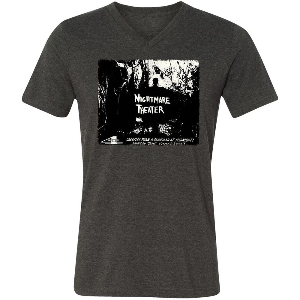 Unisex V-Neck T-Shirt - TNEXB49M - Dark Grey Heather - 8