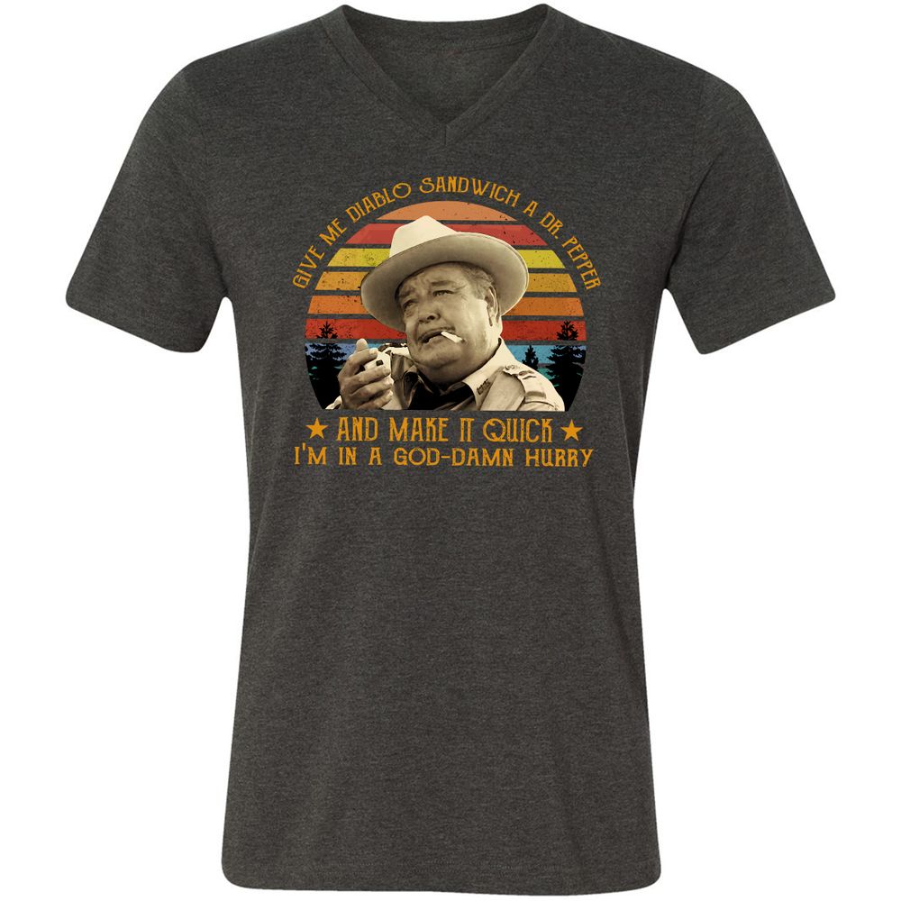 Unisex V-Neck T-Shirt - BC1VNWB1 - Dark Grey Heather - 8