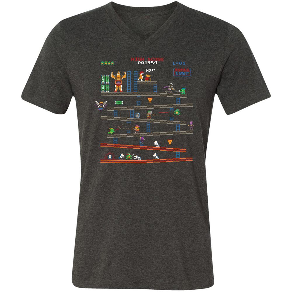 Unisex V-Neck T-Shirt - GHKF9MF2 - Dark Grey Heather - 8