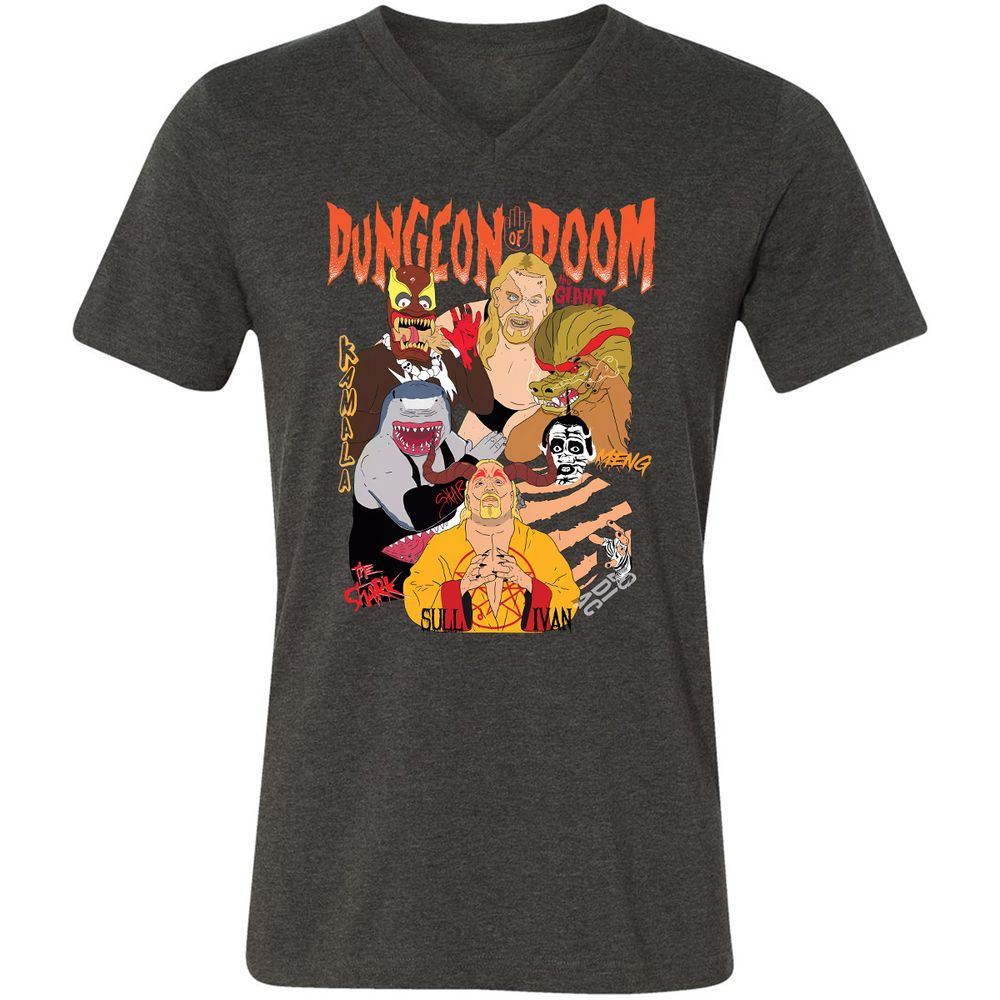 Unisex V-Neck T-Shirt - 2VNA2UQ6 - Dark Grey Heather - 8