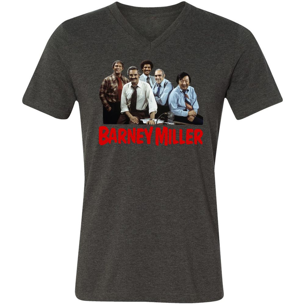 Unisex V-Neck T-Shirt - NRVCUBLT - Dark Grey Heather - 8