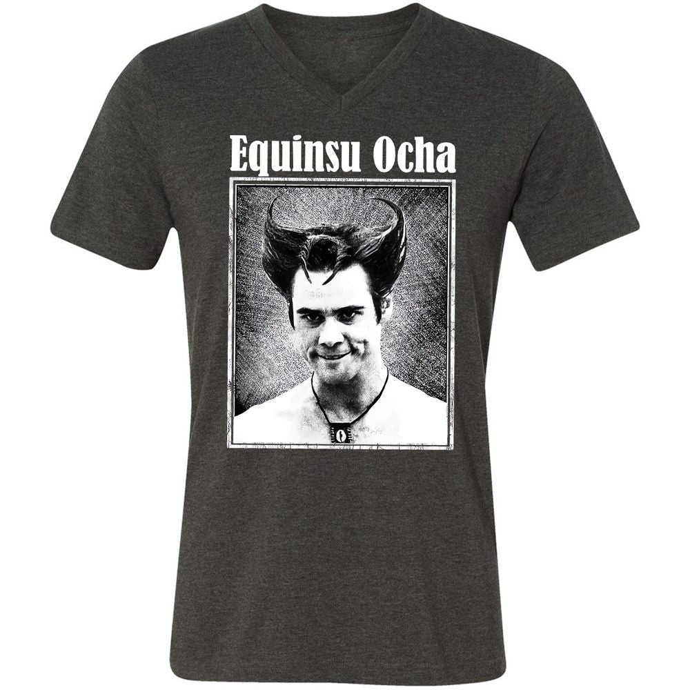 Unisex V-Neck T-Shirt - P45U8457 - Dark Grey Heather - 8