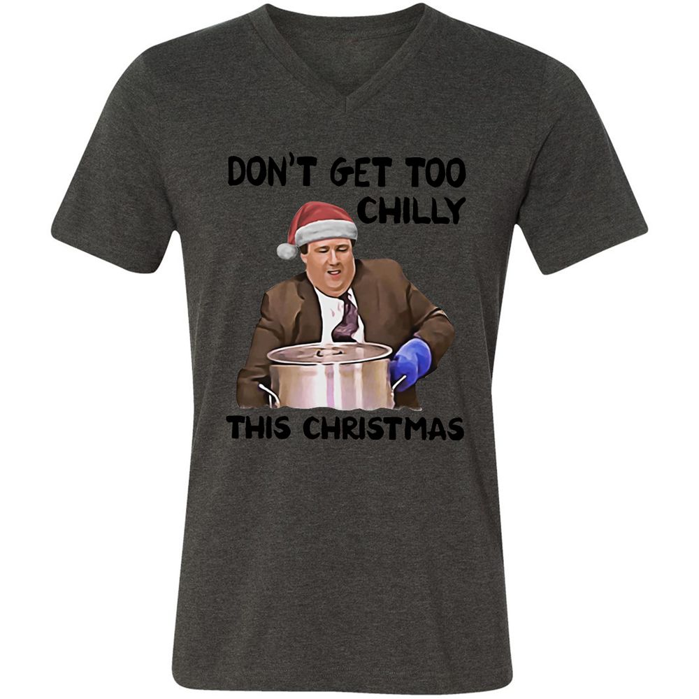 Unisex V-Neck T-Shirt - LZ3EBKAA - Dark Grey Heather - 8