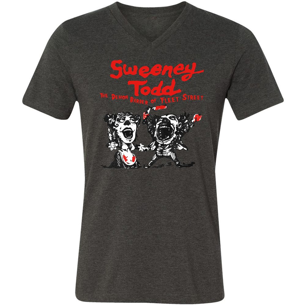 Unisex V-Neck T-Shirt - VVPKU66S - Dark Grey Heather - 8