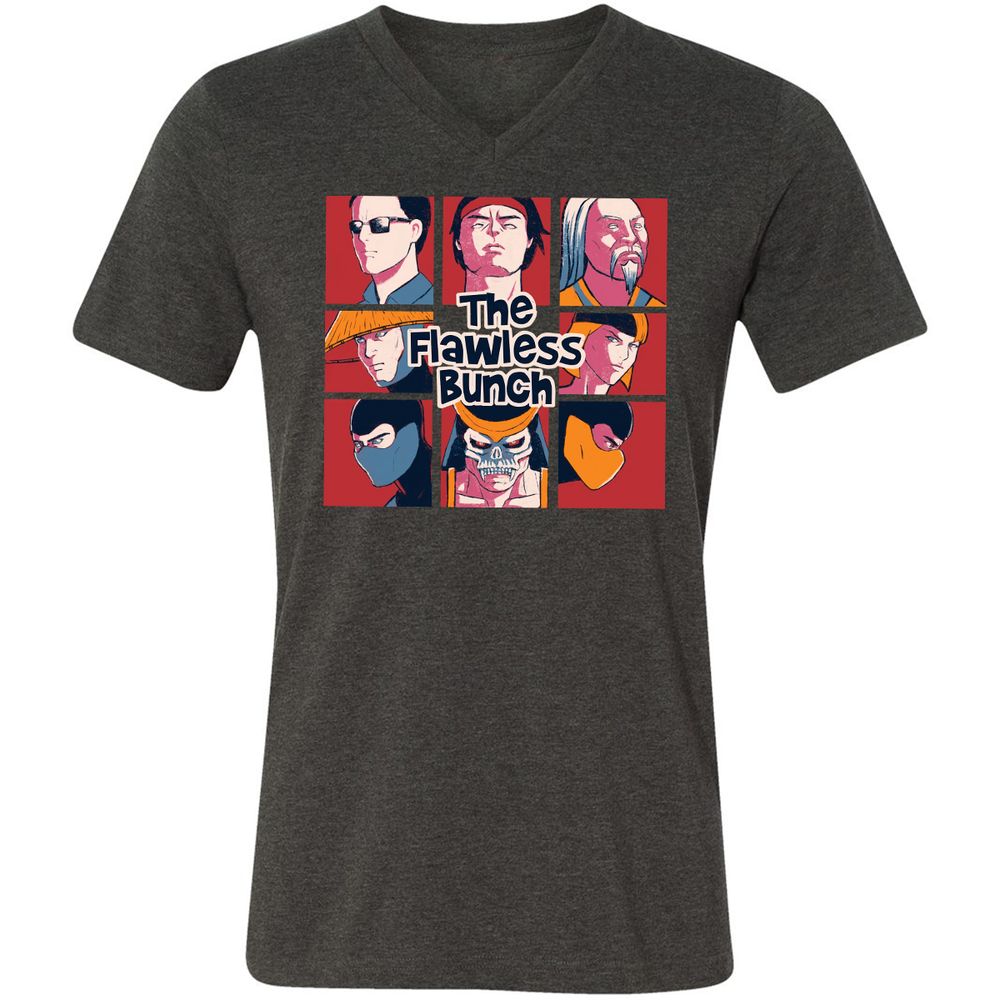 Unisex V-Neck T-Shirt - JENX9XF2 - Dark Grey Heather - 8