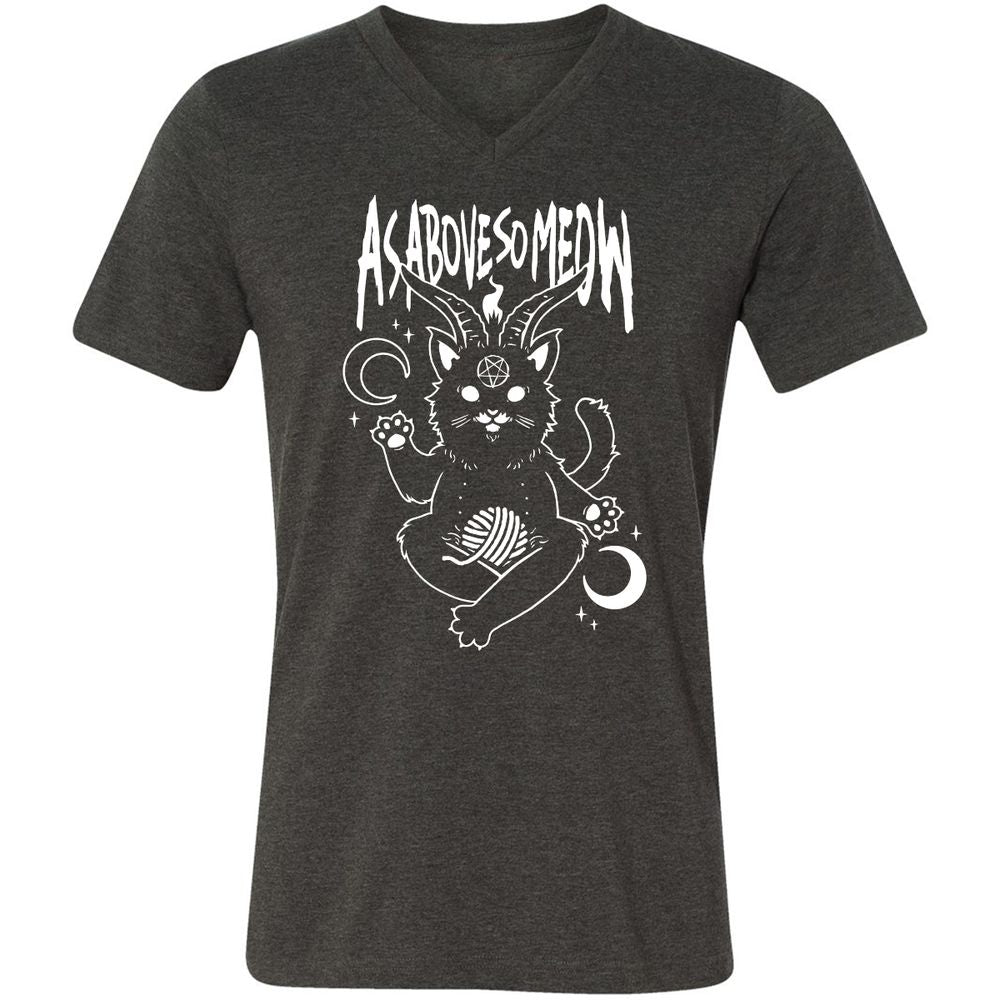 Unisex V-Neck T-Shirt - LERQT77B - Dark Grey Heather - 8