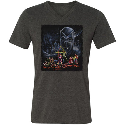 Unisex V-Neck T-Shirt - 3TBZGSVY - Dark Grey Heather - 8