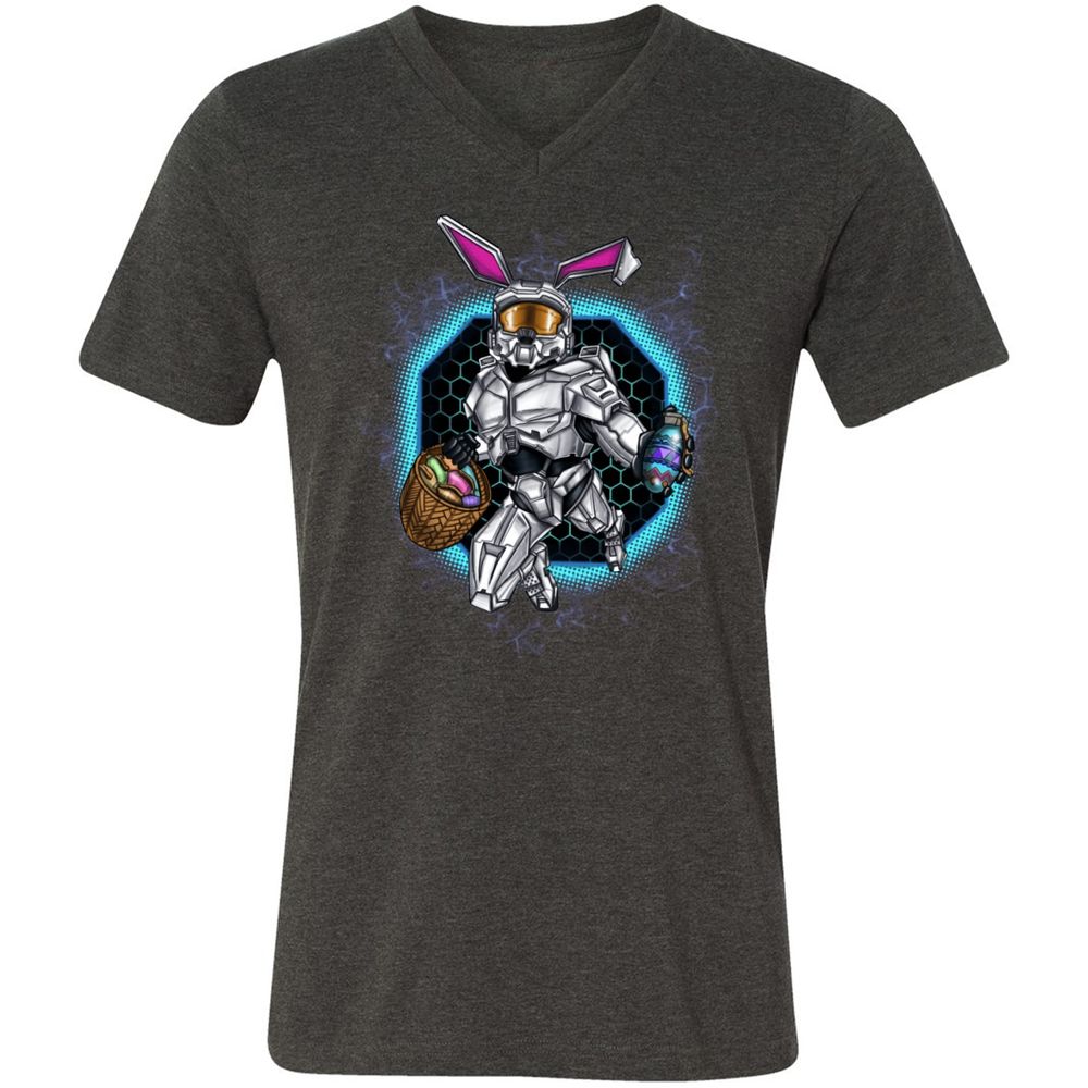 Unisex V-Neck T-Shirt - 5DMH6M6Y - Dark Grey Heather - 8