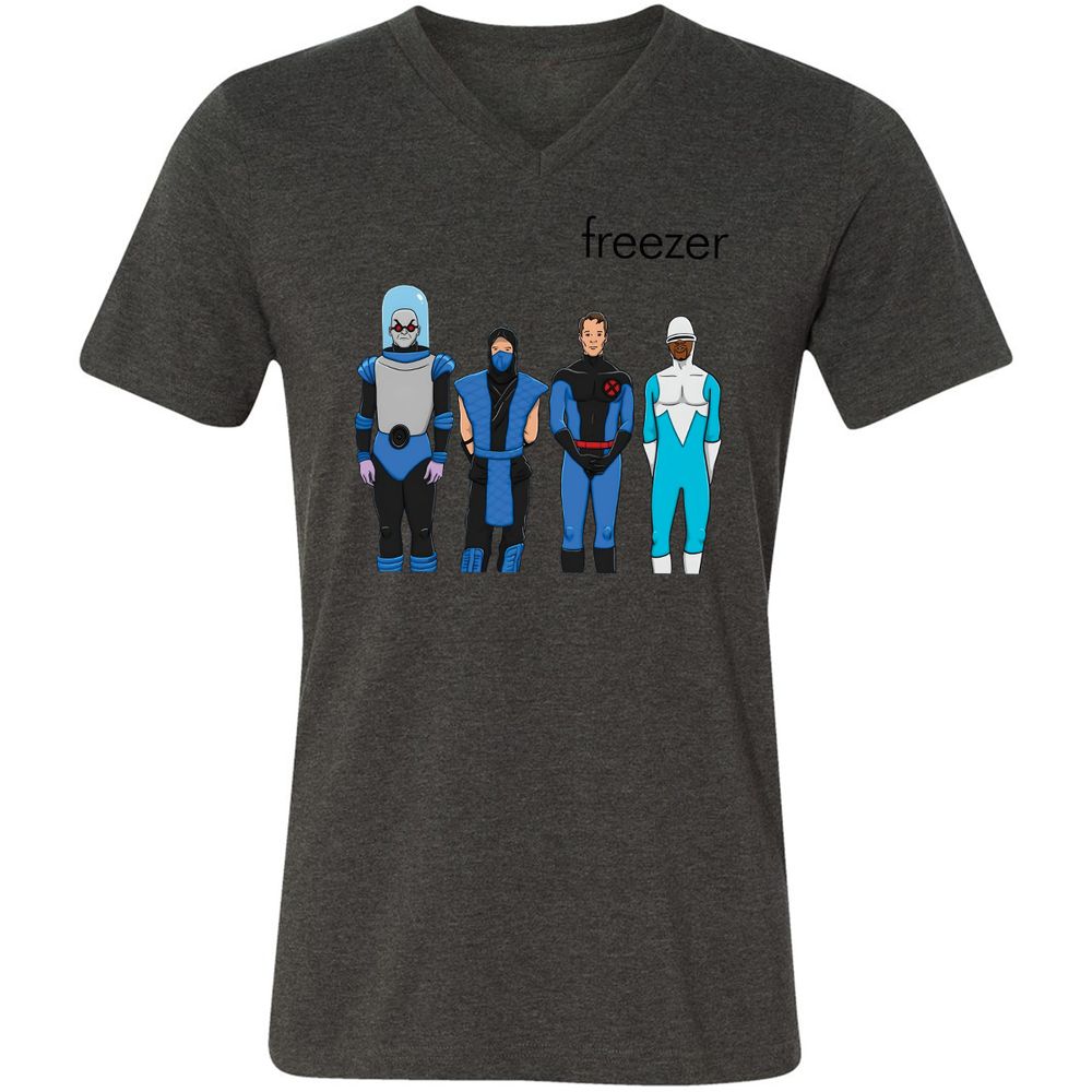 Unisex V-Neck T-Shirt - V25R899L - Dark Grey Heather - 8
