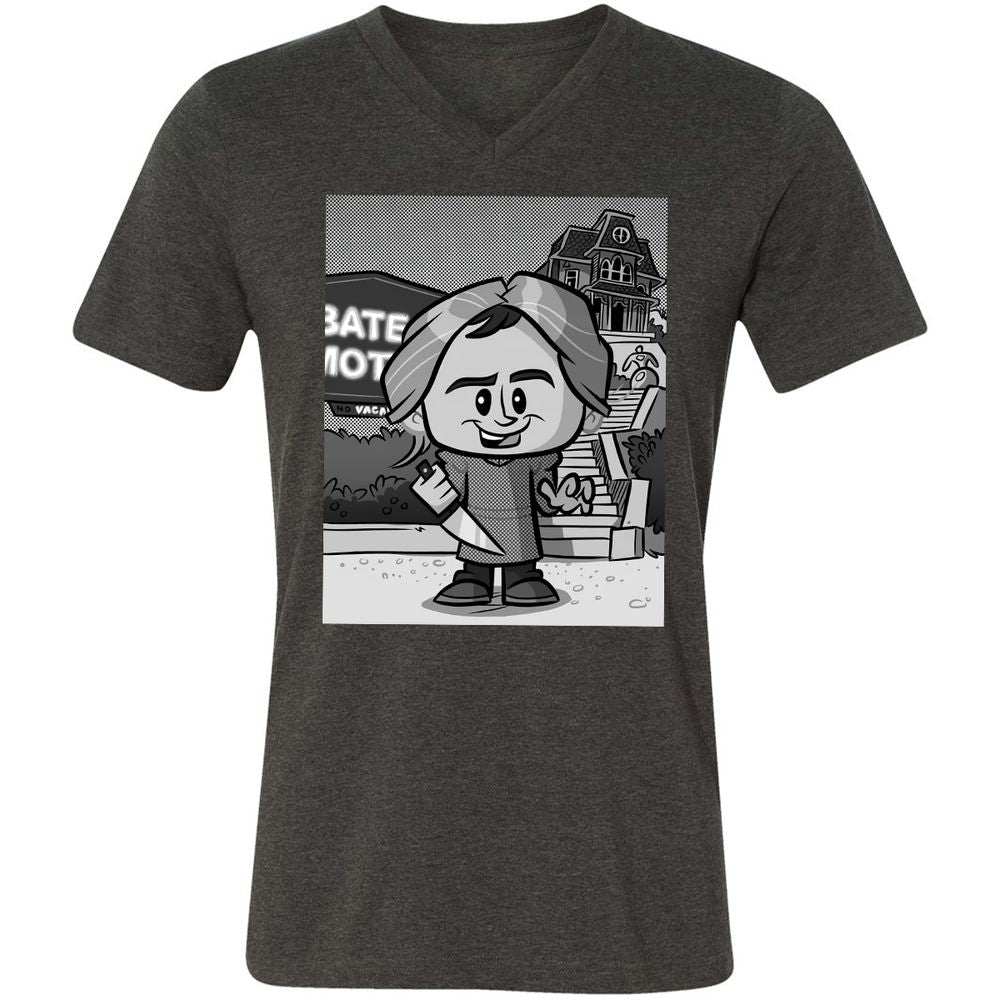 Unisex V-Neck T-Shirt - HRLF54QN - Dark Grey Heather - 8