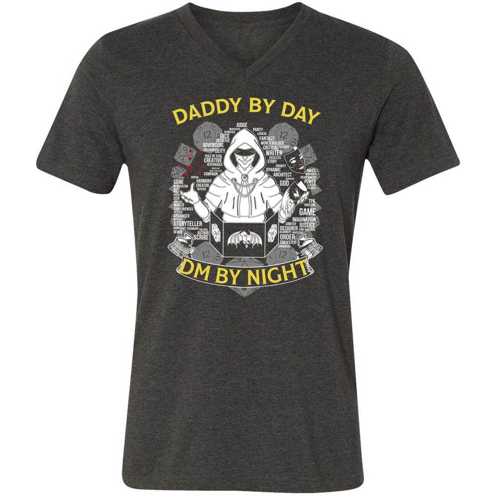 Unisex V-Neck T-Shirt - D7YNFGBF - Dark Grey Heather - 8