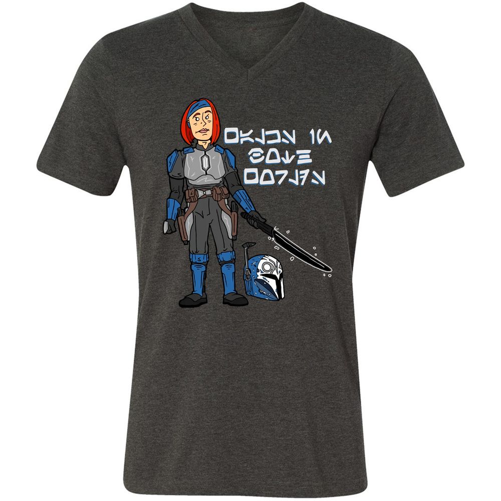 Unisex V-Neck T-Shirt - R6SCAQQV - Dark Grey Heather - 8