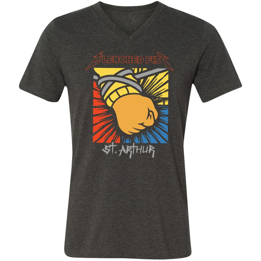 Unisex V-Neck T-Shirt - 697Y12L8 - Dark Grey Heather - 8