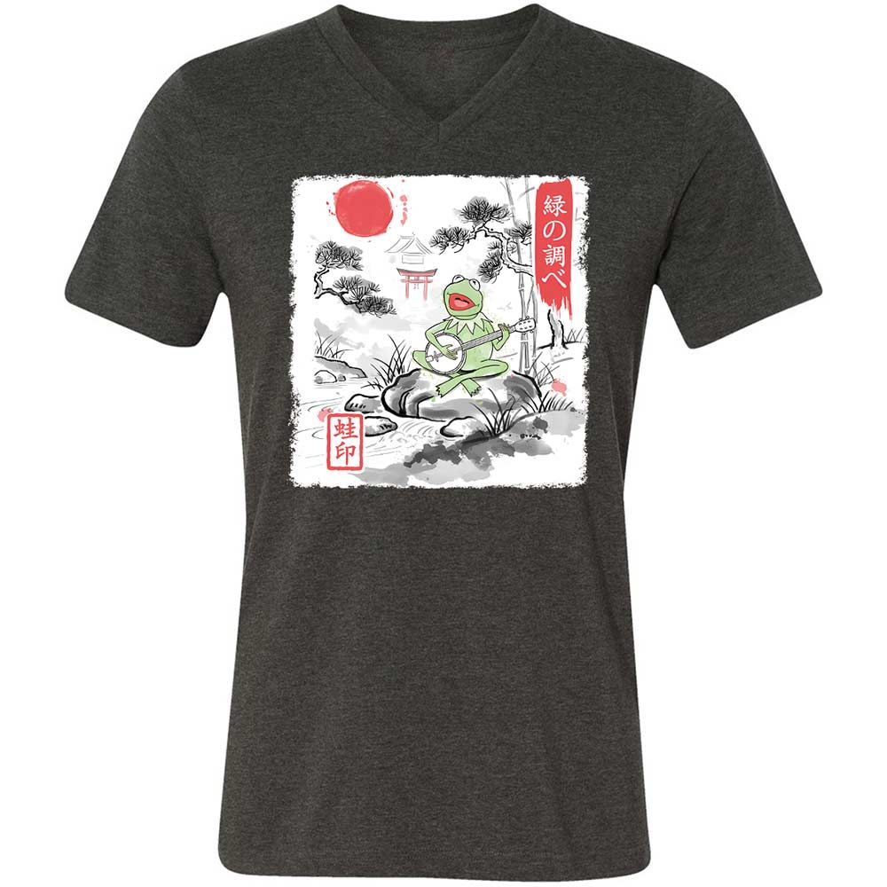 Unisex V-Neck T-Shirt - 3ML226GT - Dark Grey Heather - 8