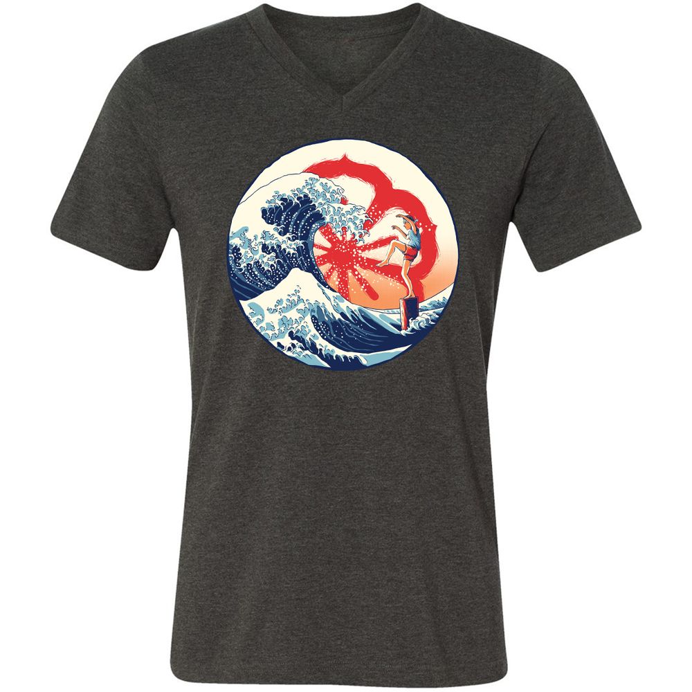 Unisex V-Neck T-Shirt - PVS1CKSG - Dark Grey Heather - 8