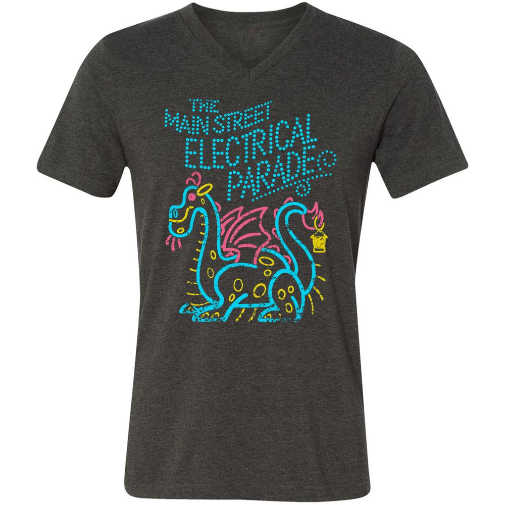 Unisex V-Neck T-Shirt - VZWEMK35 - Dark Grey Heather - 8