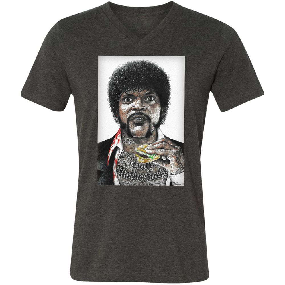 Unisex V-Neck T-Shirt - CPZUPYF4 - Dark Grey Heather - 8
