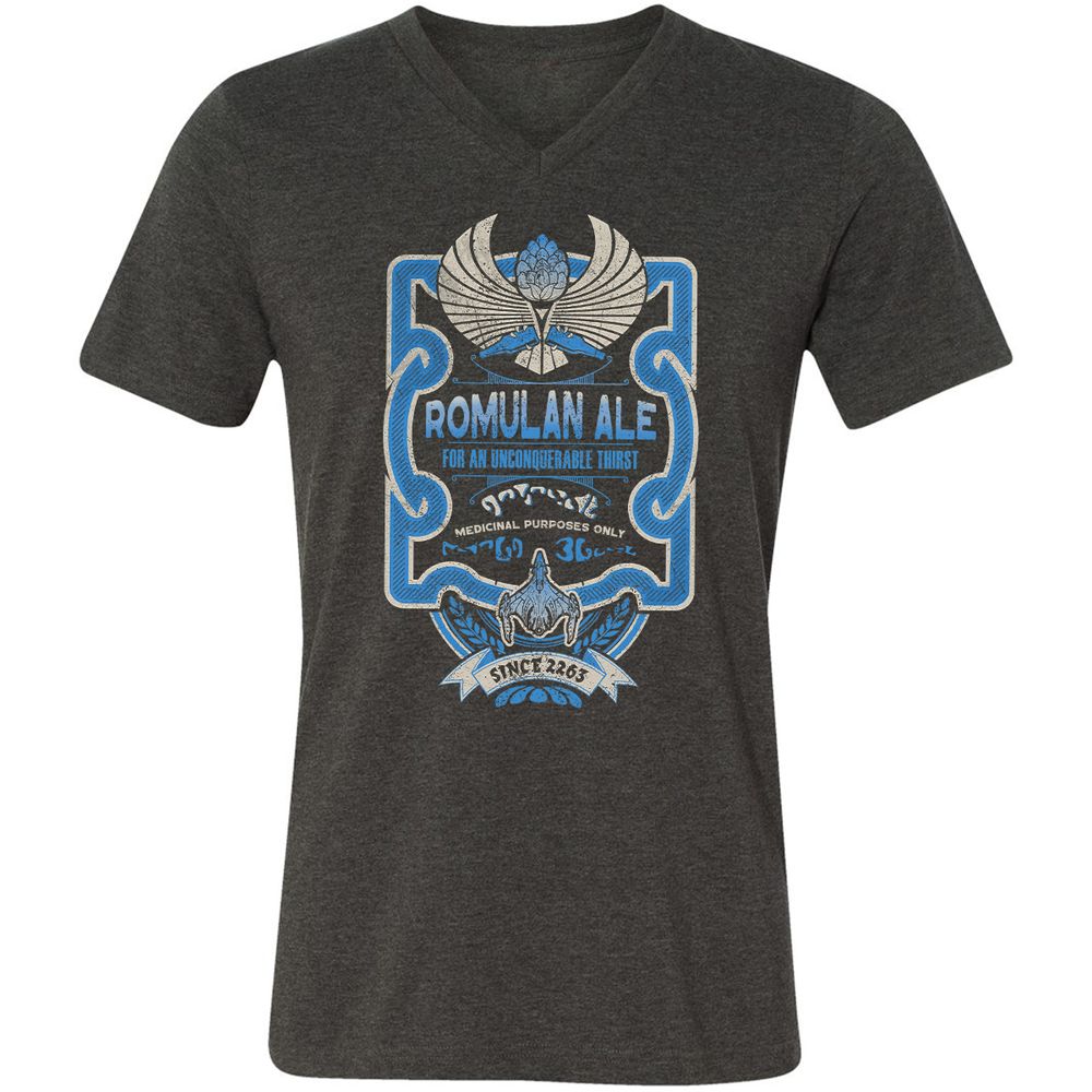 Unisex V-Neck T-Shirt - 3DCUEBJJ - Dark Grey Heather - 8