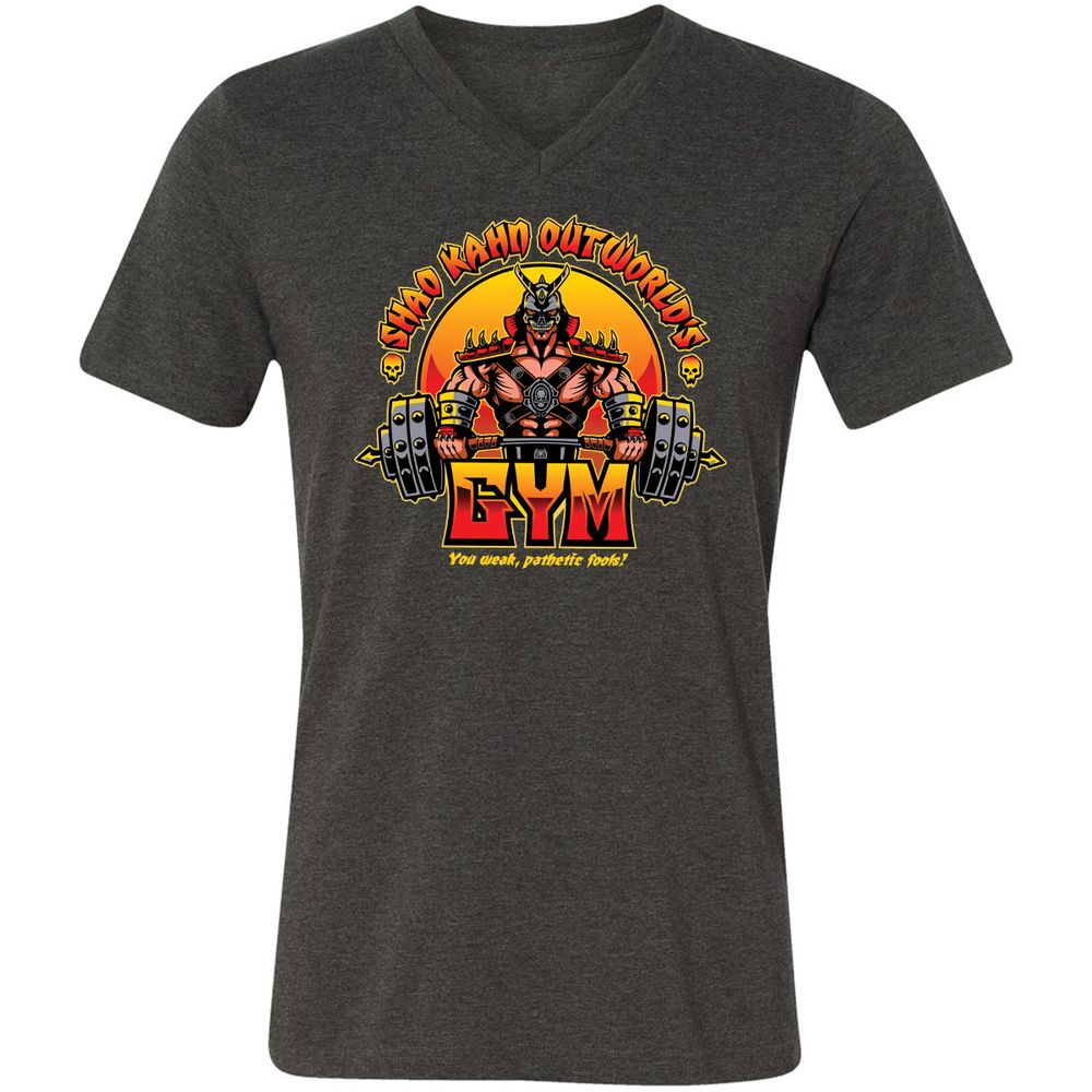 Unisex V-Neck T-Shirt - SYLBZ6LC - Dark Grey Heather - 8