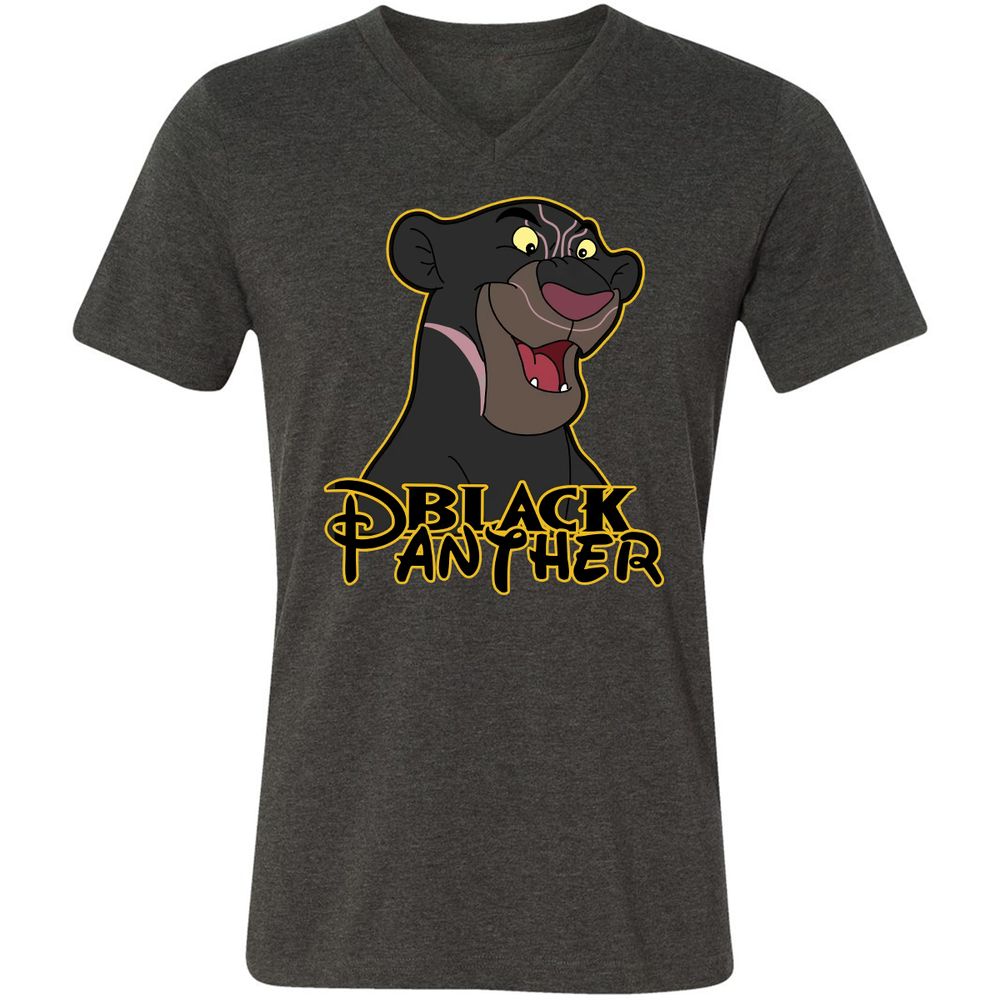 Unisex V-Neck T-Shirt - 7LRP445Z - Dark Grey Heather - 8