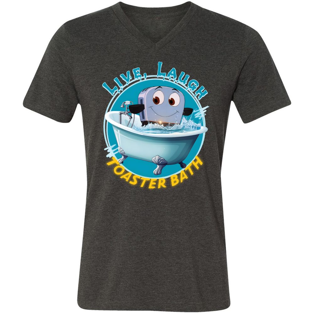 Unisex V-Neck T-Shirt - J9FXSJQ9 - Dark Grey Heather - 8