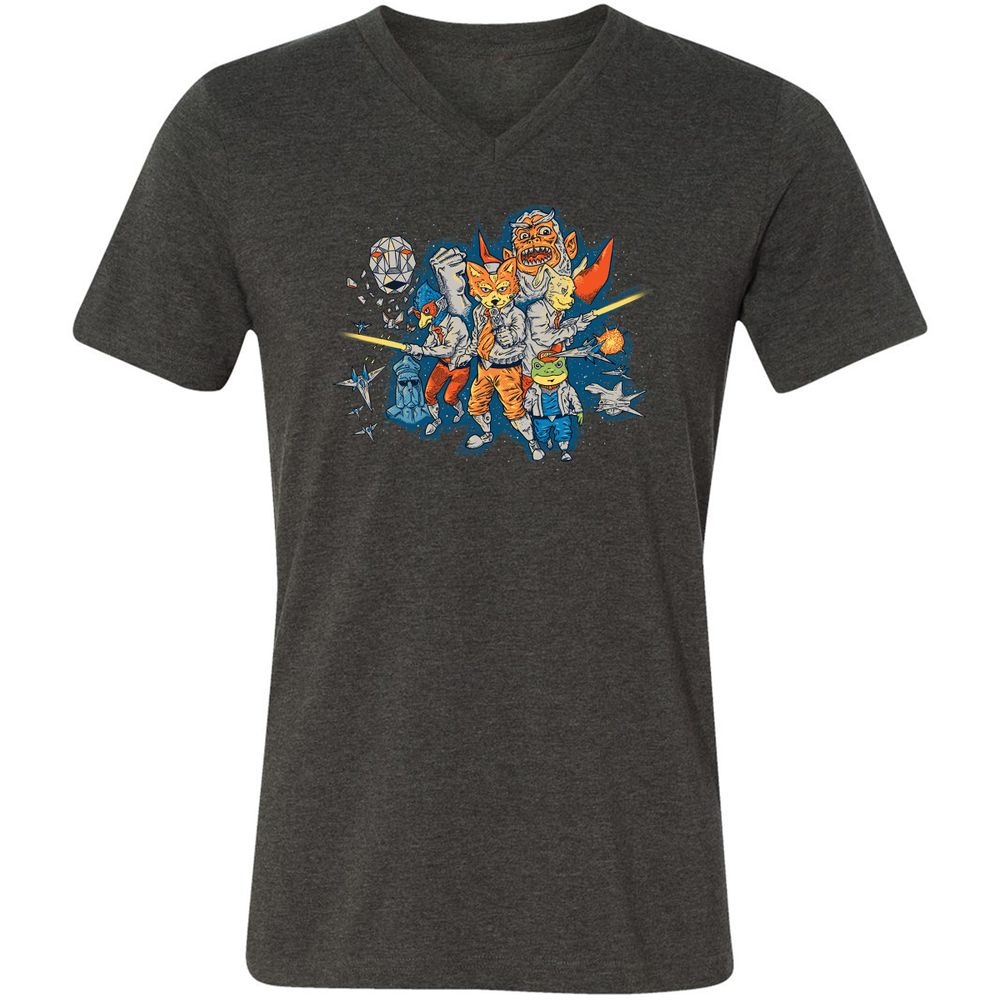 Unisex V-Neck T-Shirt - WGW224UY - Dark Grey Heather - 8