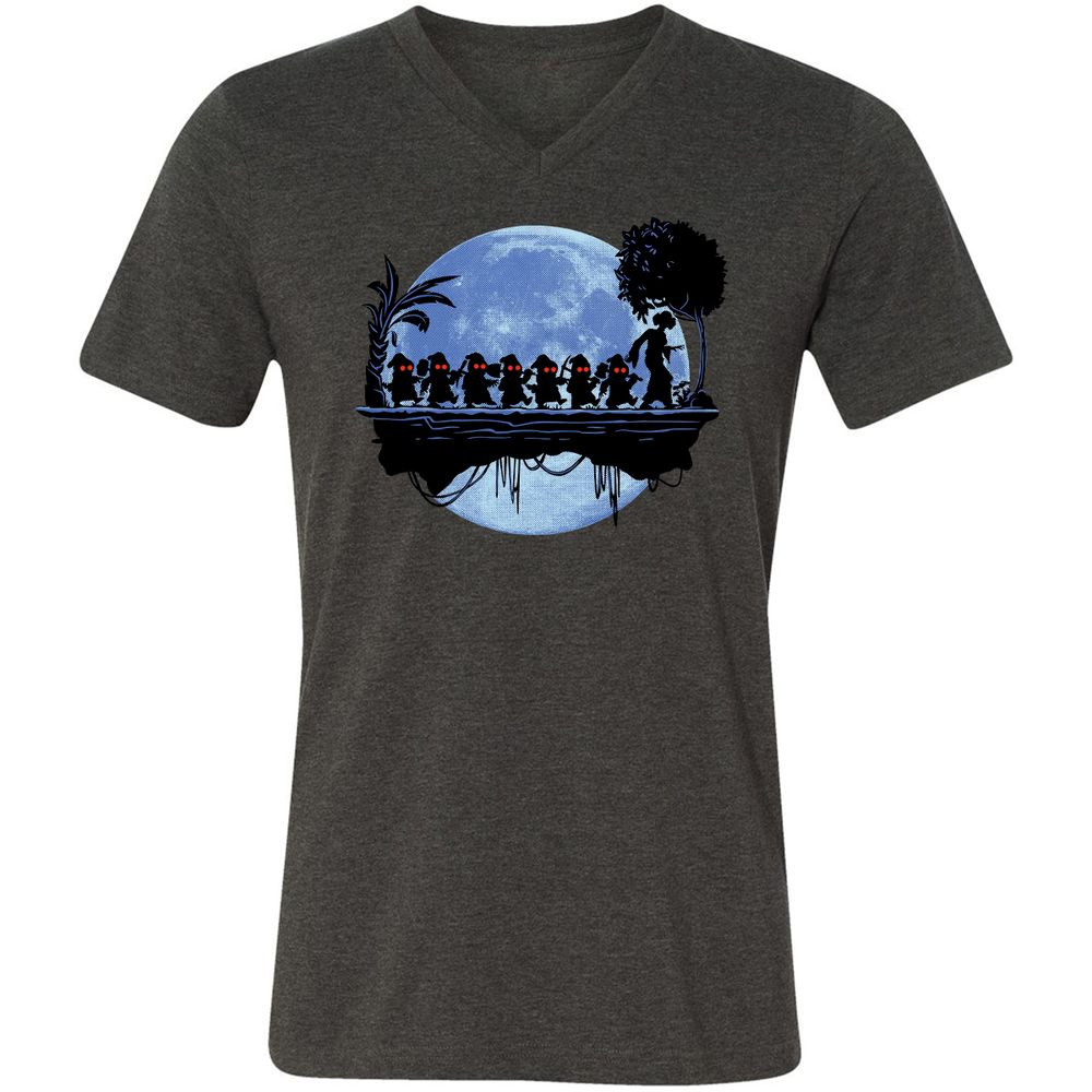 Unisex V-Neck T-Shirt - MAK2UZHS - Dark Grey Heather - 8