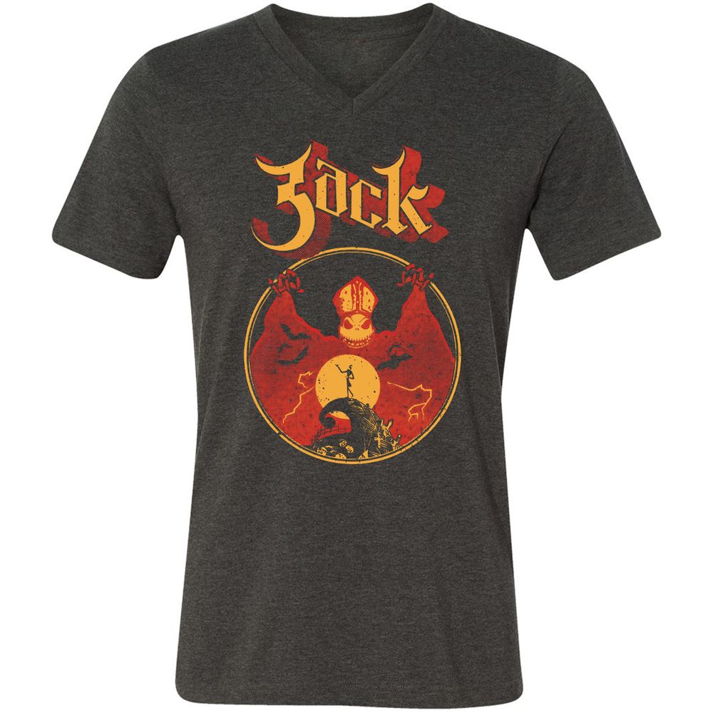 Unisex V-Neck T-Shirt - HVKTDFCN - Dark Grey Heather - 8