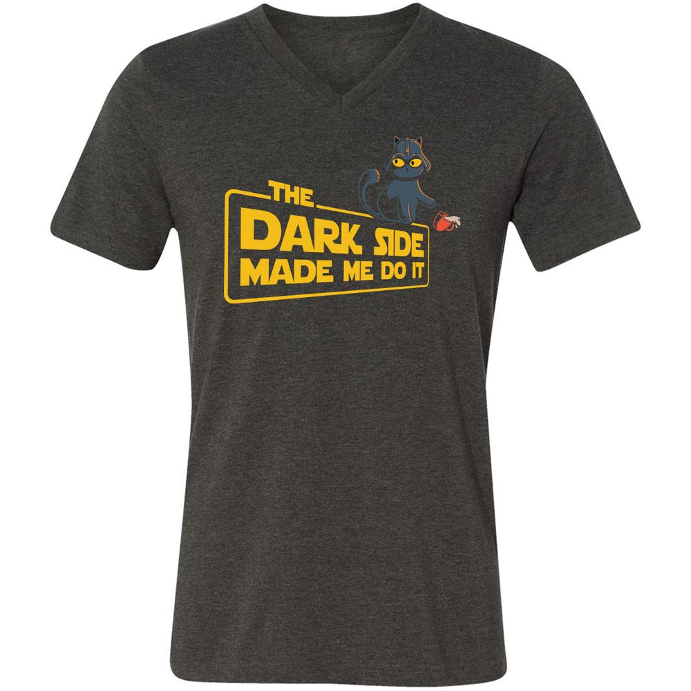 Unisex V-Neck T-Shirt - EXF2UAP1 - Dark Grey Heather - 8