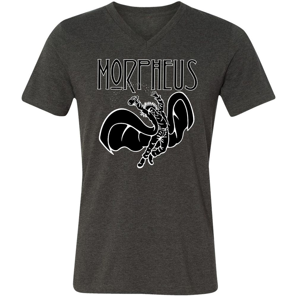 Unisex V-Neck T-Shirt - DQRNGAAU - Dark Grey Heather - 8