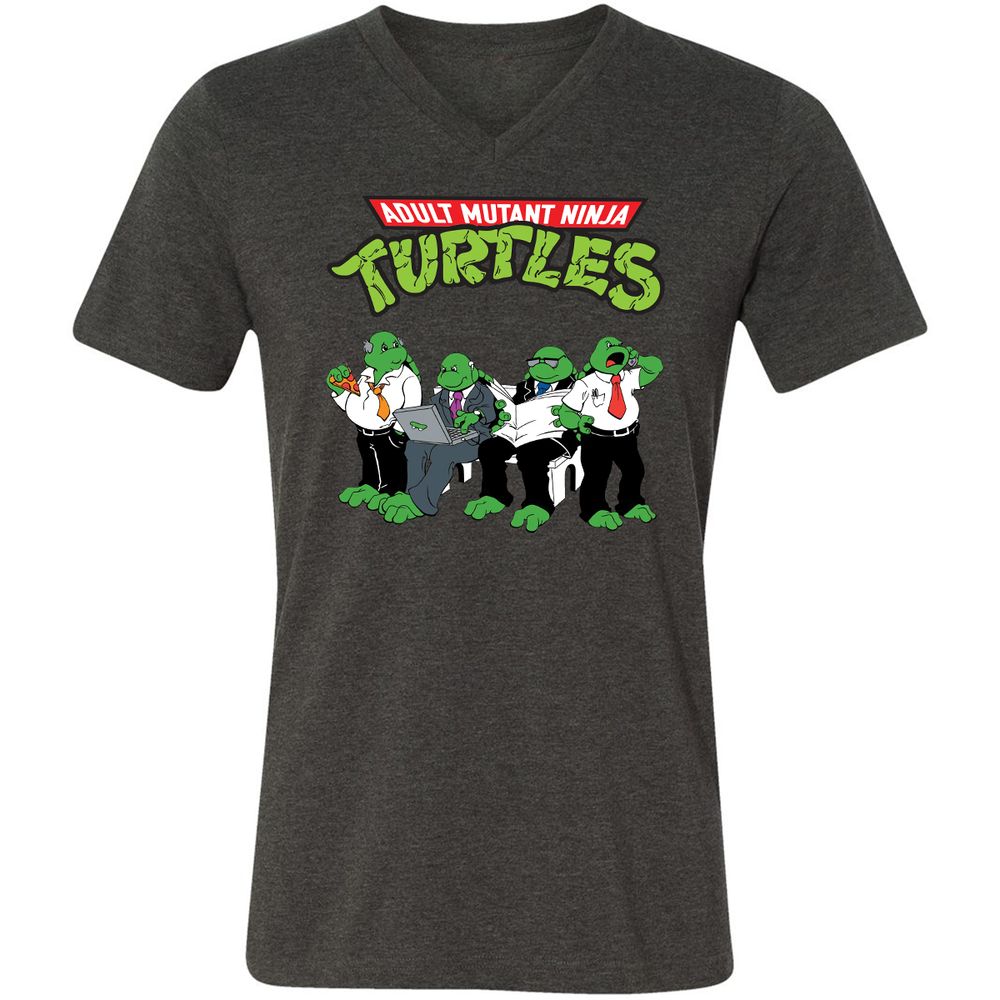 Unisex V-Neck T-Shirt - YFGN3HLW - Dark Grey Heather - 8