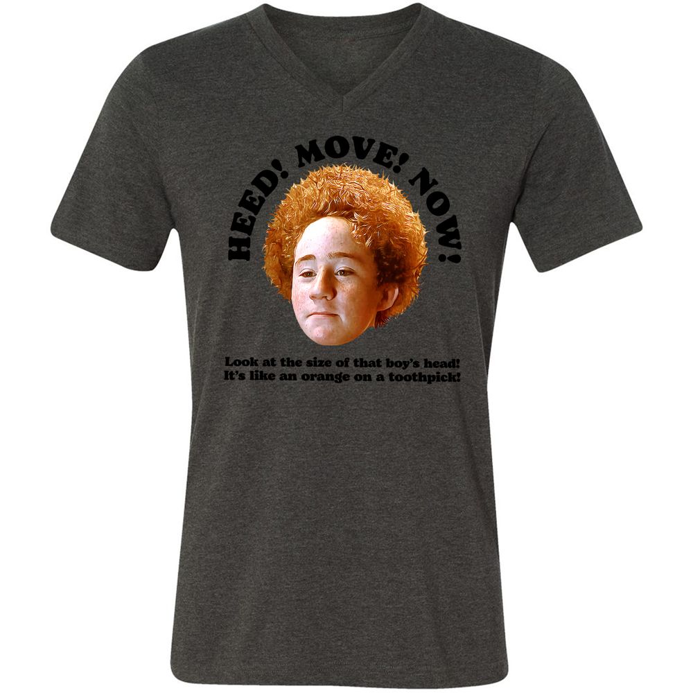 Unisex V-Neck T-Shirt - XS3AJJ47 - Dark Grey Heather - 8