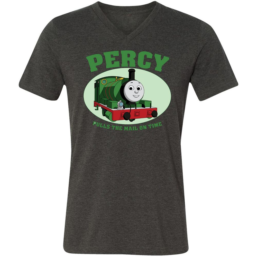 Unisex V-Neck T-Shirt - W9Q8D4HG - Dark Grey Heather - 8