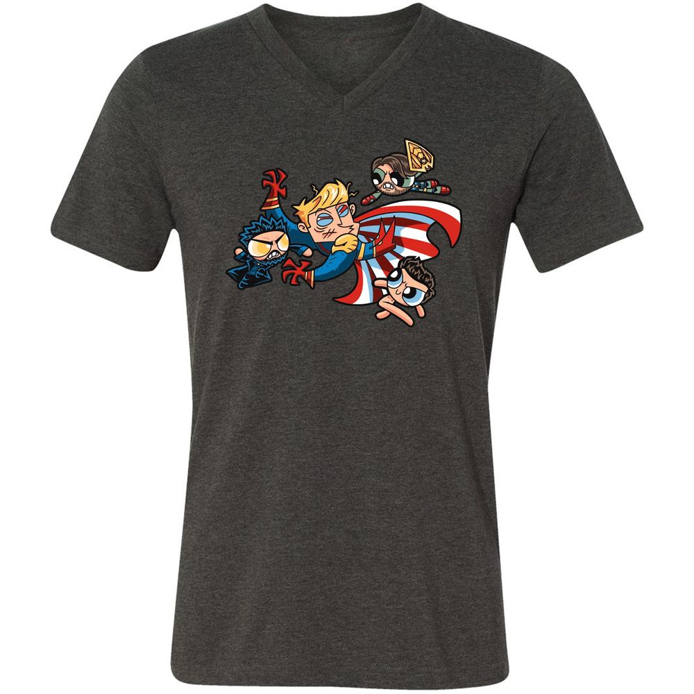 Unisex V-Neck T-Shirt - BUDU6RFA - Dark Grey Heather - 8