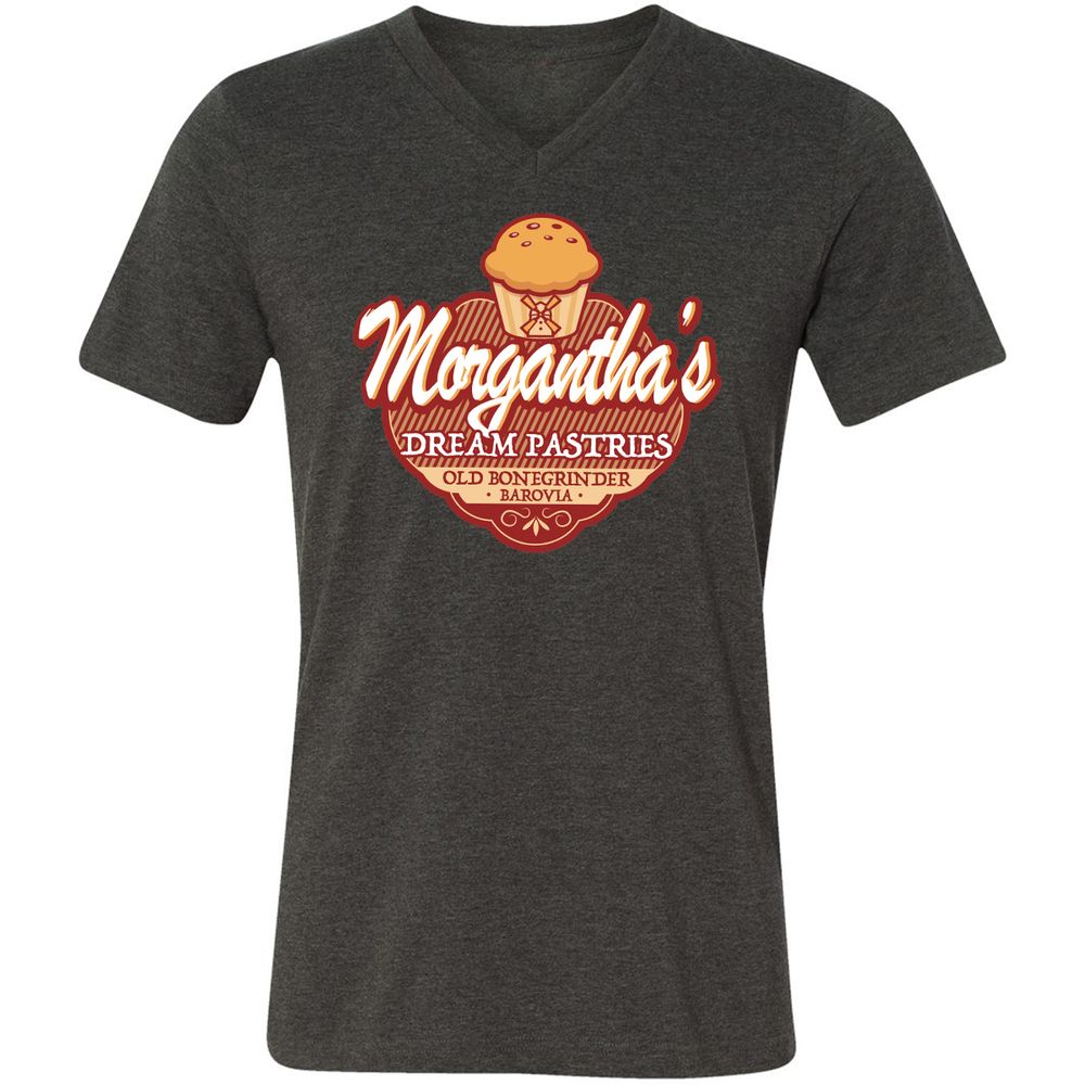 Unisex V-Neck T-Shirt - D7H97E9Z - Dark Grey Heather - 8