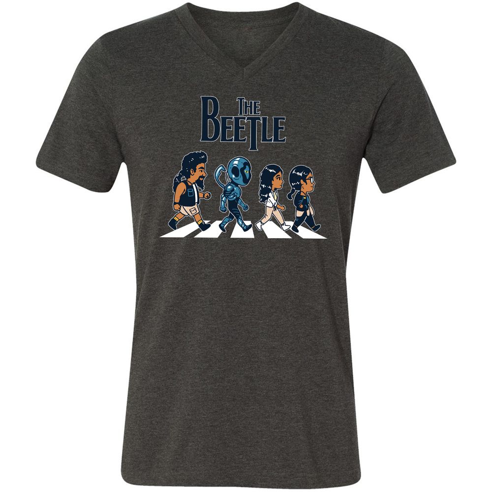 Unisex V-Neck T-Shirt - XG58SH2Y - Dark Grey Heather - 8