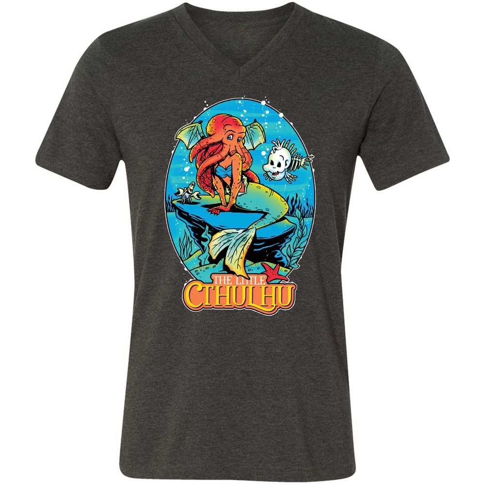 Unisex V-Neck T-Shirt - CA5GKM2L - Dark Grey Heather - 8