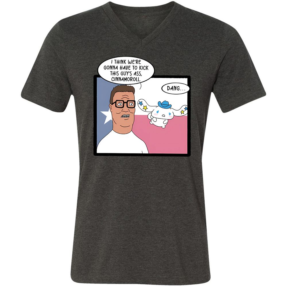 Unisex V-Neck T-Shirt - 78JRJWKD - Dark Grey Heather - 8