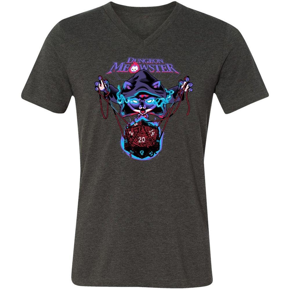 Unisex V-Neck T-Shirt - W97MTE2S - Dark Grey Heather - 8