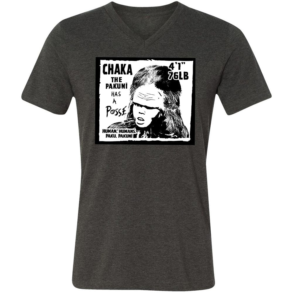 Unisex V-Neck T-Shirt - HWTV1J9A - Dark Grey Heather - 8