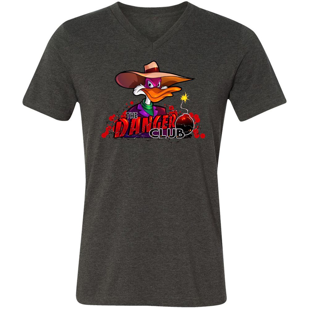 Unisex V-Neck T-Shirt - RWCKX19B - Dark Grey Heather - 8