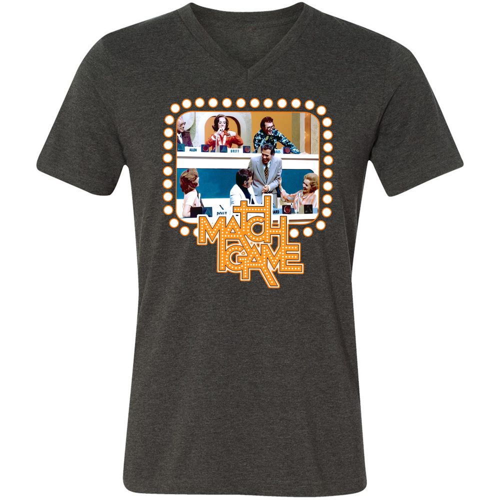 Unisex V-Neck T-Shirt - EDNCZTX6 - Dark Grey Heather - 8