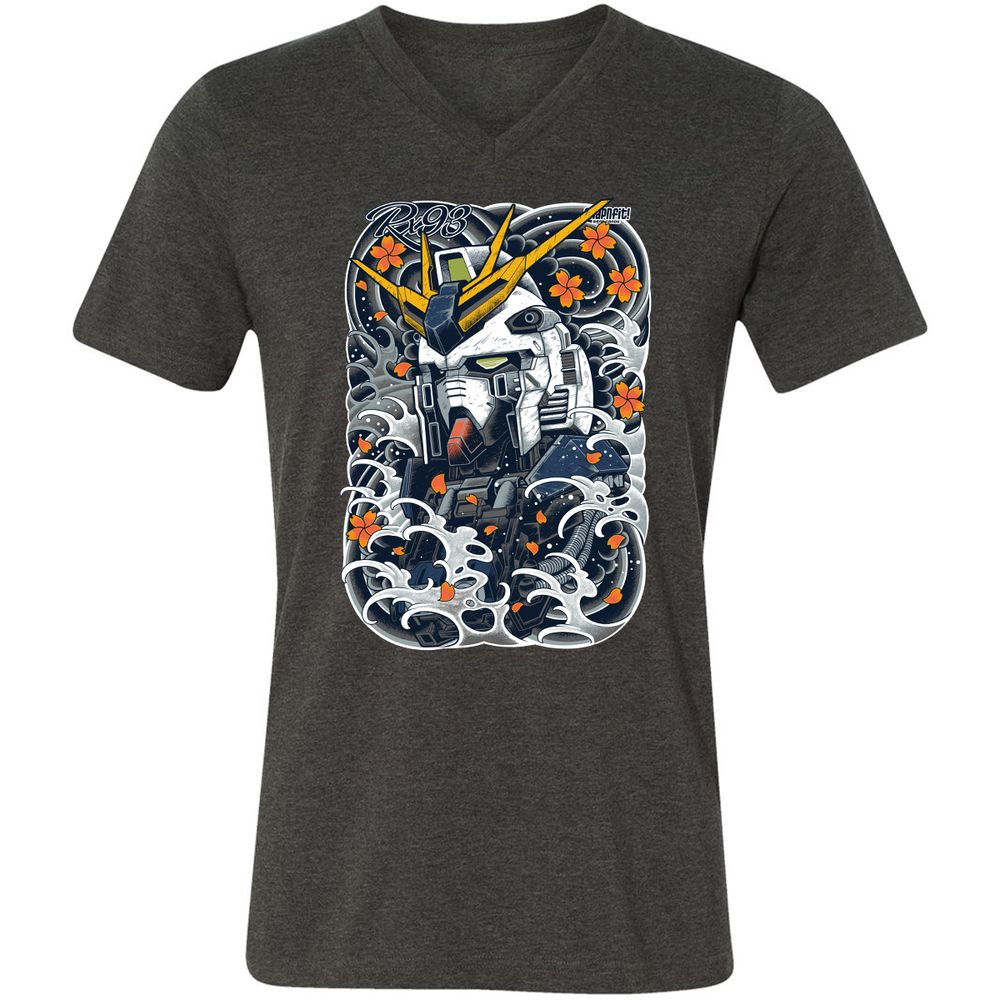 Unisex V-Neck T-Shirt - BM56QGTF - Dark Grey Heather - 8