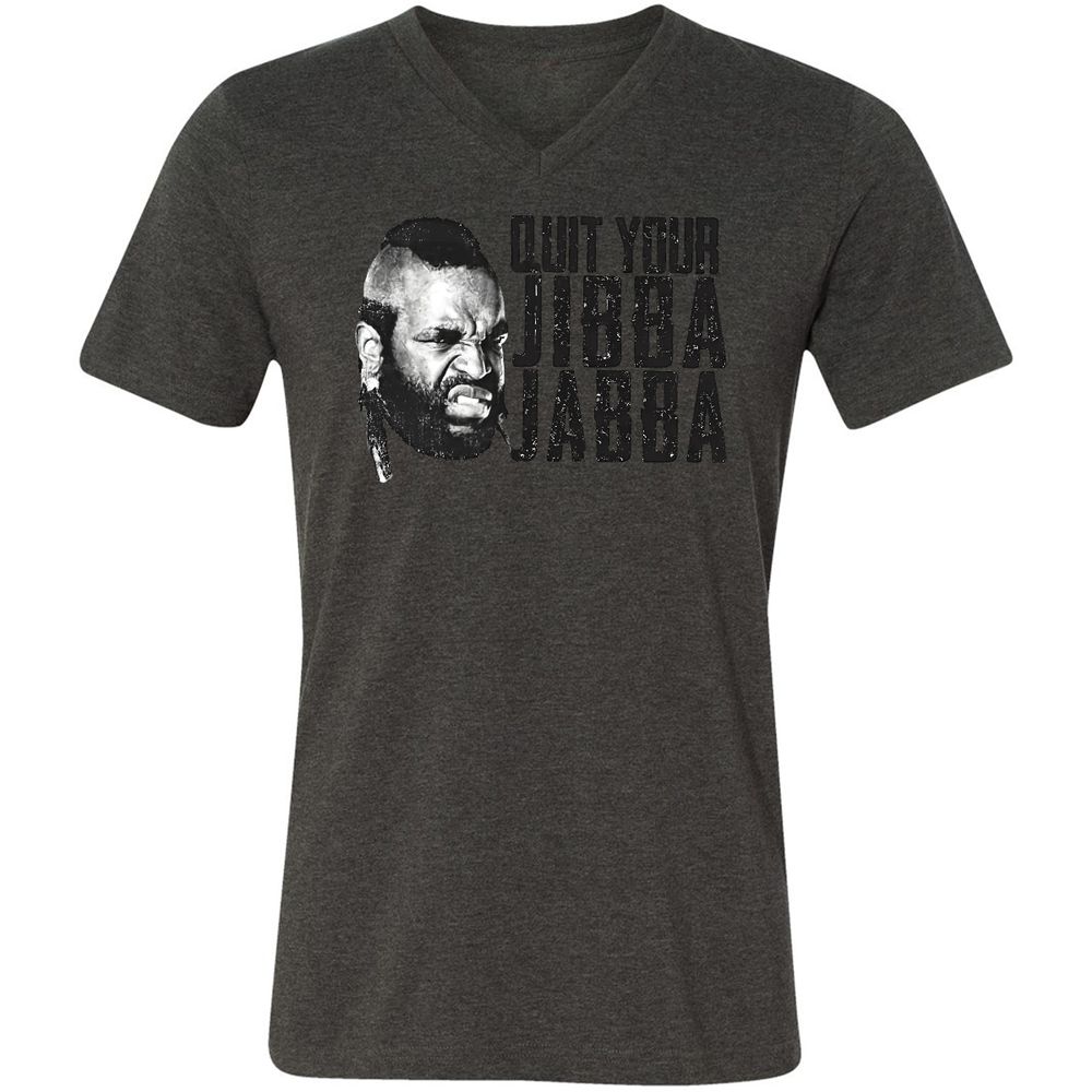 Unisex V-Neck T-Shirt - TLUMHTFQ - Dark Grey Heather - 8