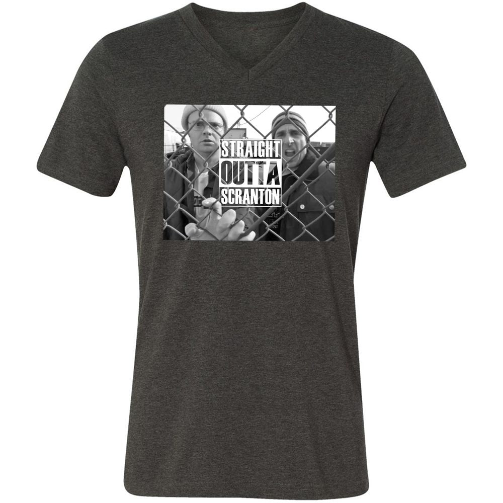 Unisex V-Neck T-Shirt - NP16N2D3 - Dark Grey Heather - 8