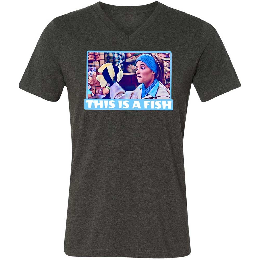Unisex V-Neck T-Shirt - 3QZSK26V - Dark Grey Heather - 8