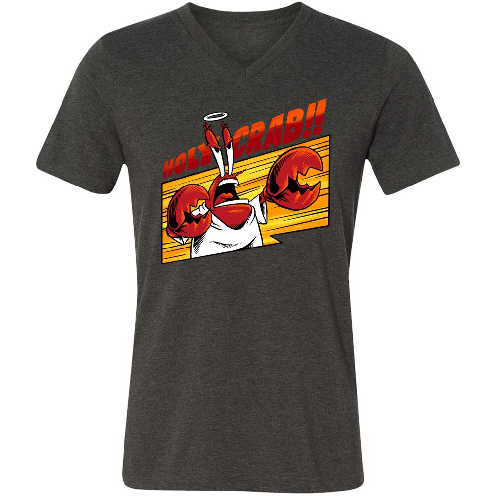 Unisex V-Neck T-Shirt - 9KQY65US - Dark Grey Heather - 8