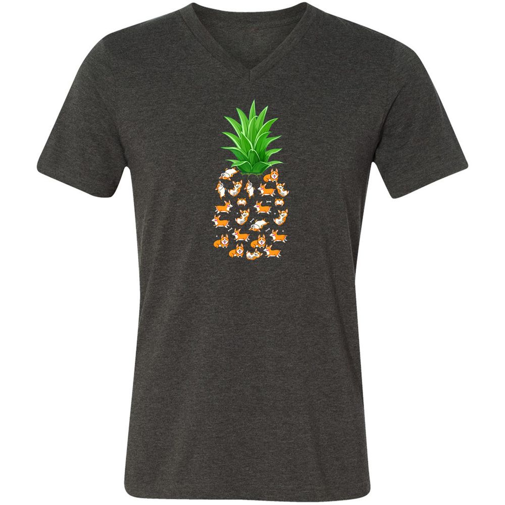 Unisex V-Neck T-Shirt - BYURW39F - Dark Grey Heather - 8
