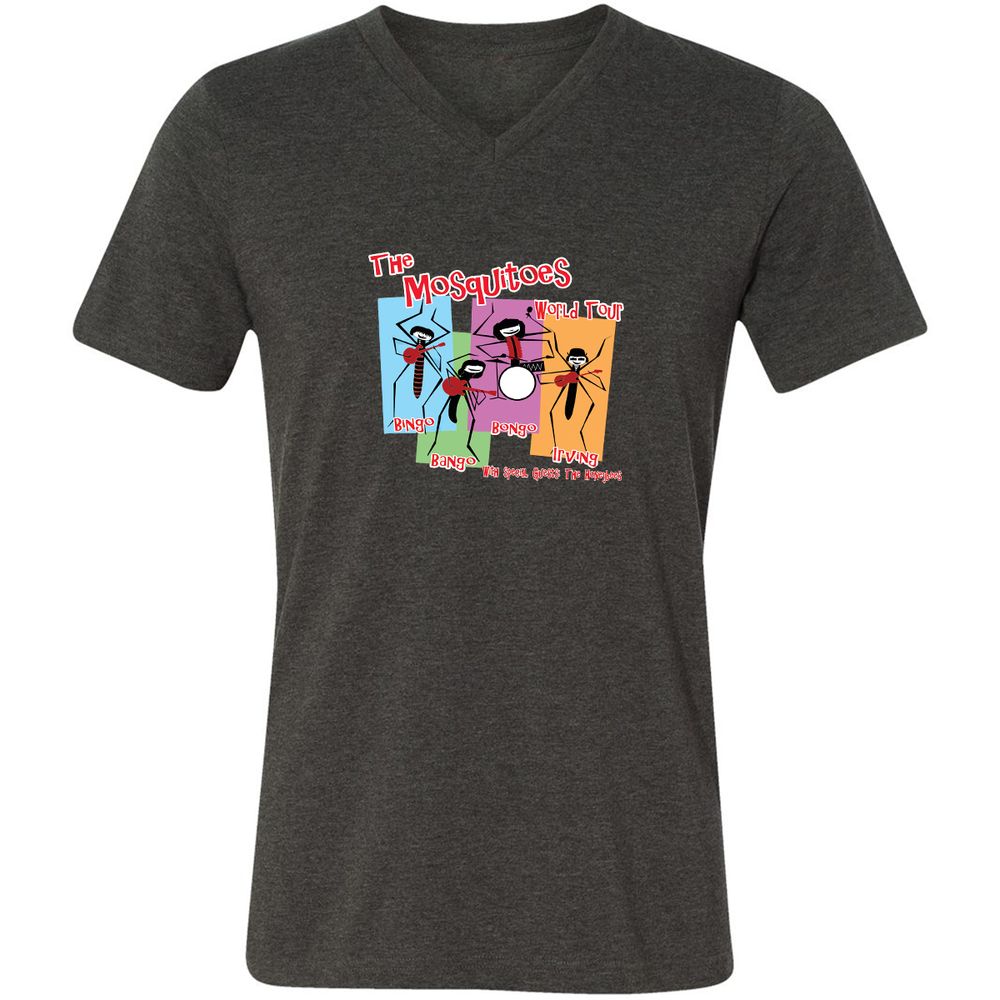 Unisex V-Neck T-Shirt - 3BVY6MVV - Dark Grey Heather - 8