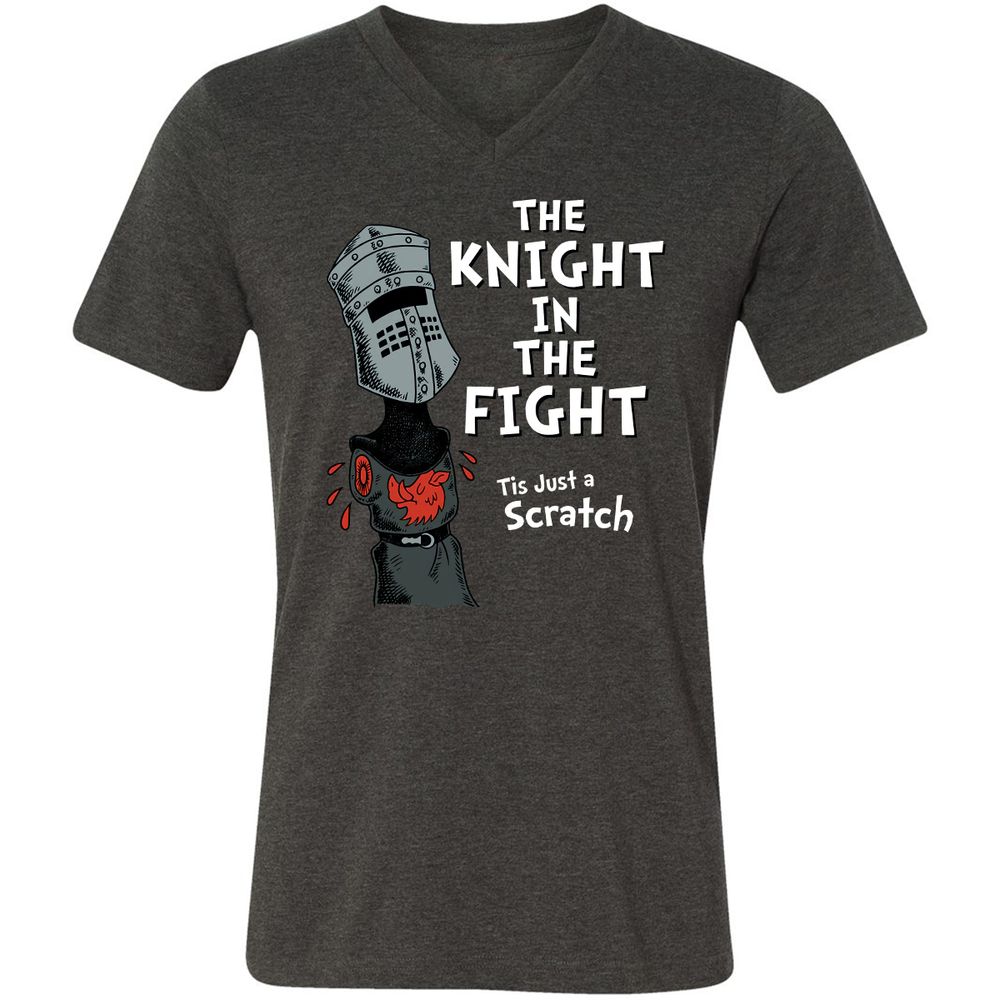 Unisex V-Neck T-Shirt - R5Z74CAH - Dark Grey Heather - 8